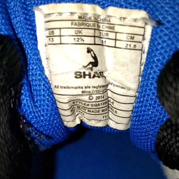 Nike Shaq Gray/Blue High Top Sneakers Boys size 13 - Picture 8 of 8